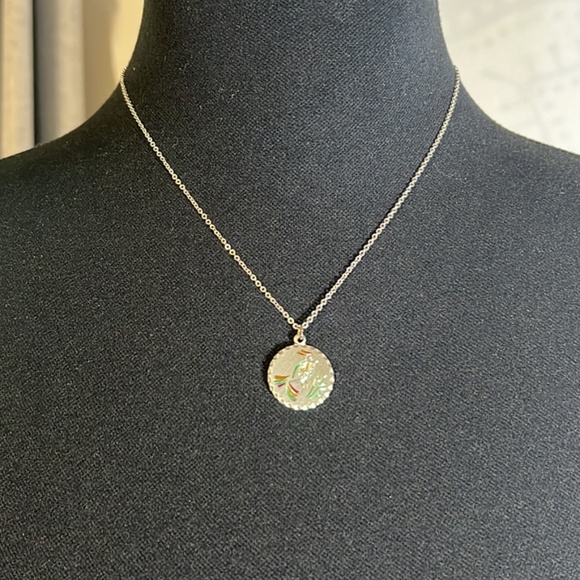 Vintage 16" Kelly Waters Pewter Necklace - Picture 2 of 5